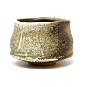 Wood fired pottery tea bowl
