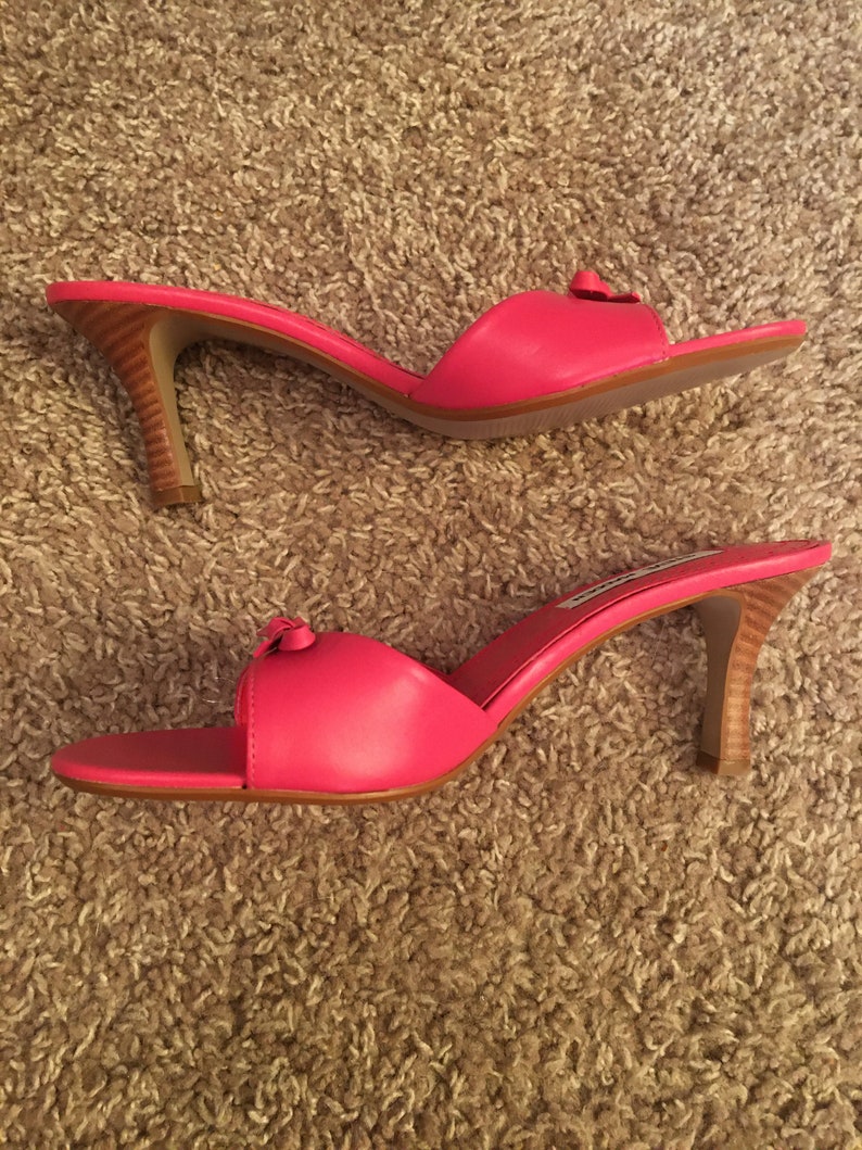 Steve Madden Hot Pink Kitten Heels With Bow Size 7 1/2 3 Inch | Etsy