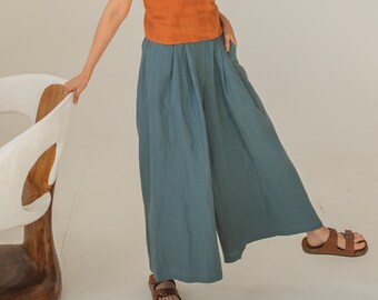 Linen Wide Leg Pants