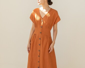 Linen Long Dress , Linen Charlotte Dress