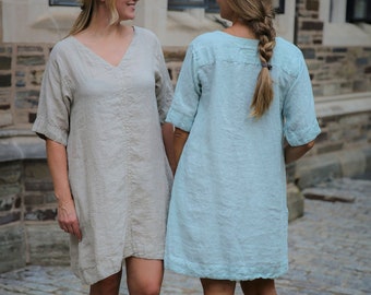 Linen V-Neck Tunic/Dress