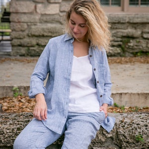 Linen Boyfriend Shirt Linen Shirt for 