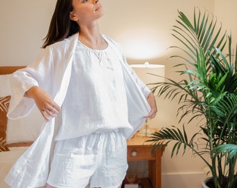 Linen Top and Shorts set
