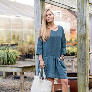 Linen Mary Jay Dress , Oversized by design , Loose Linen Dress , Washed Linen Dress , Linen Dress , Linen comfortable clothing boho wedding