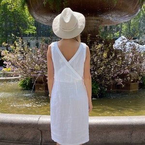 Linen V Neck Dress