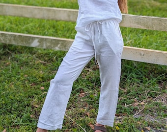 Linen Loose Pants,   Linen Trousers