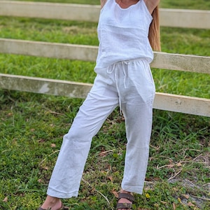 Linen Loose Pants,   Linen Trousers