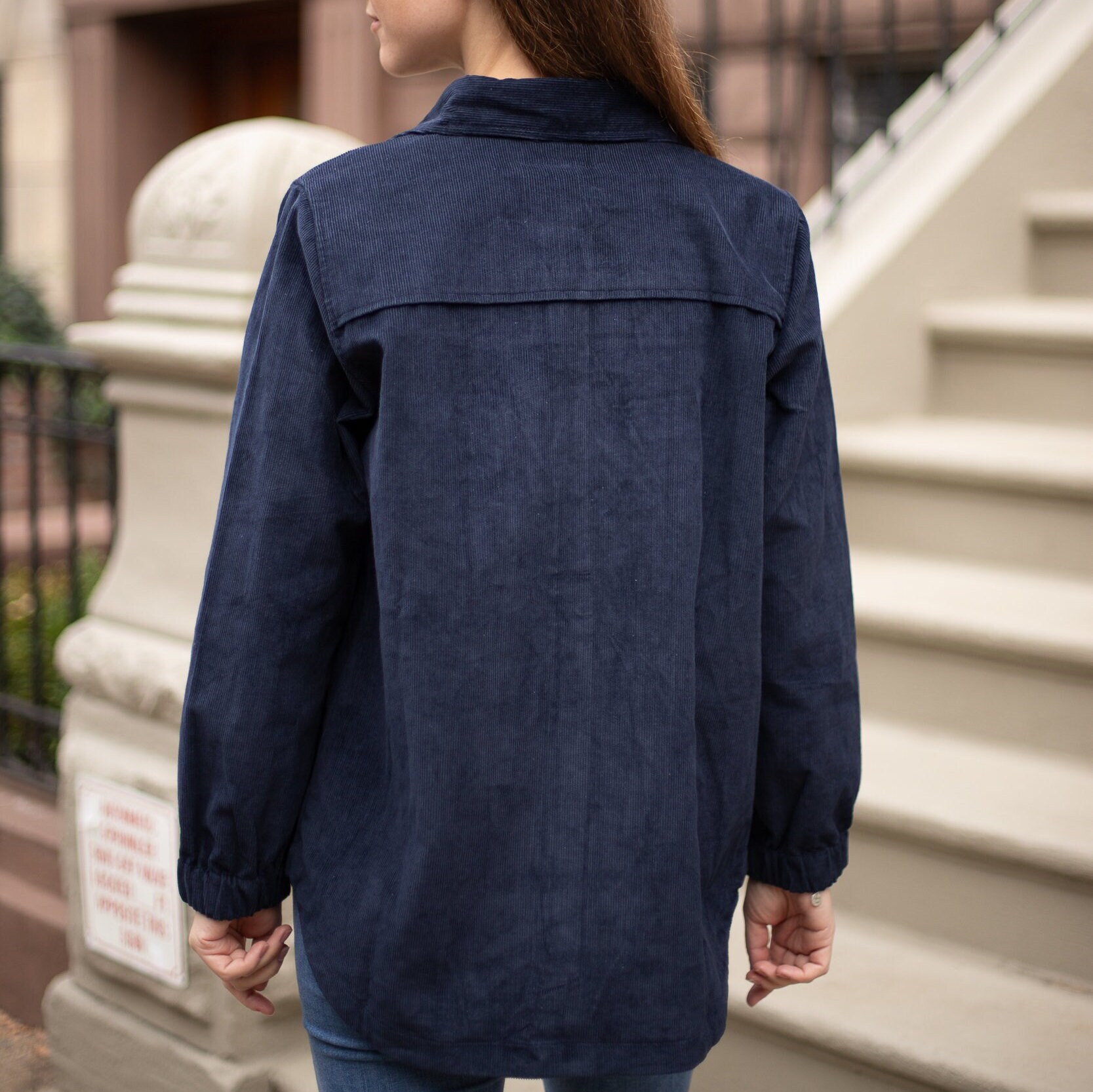 Corduroy Fall Shirt Utility Long Sleeve Shirt 90s Velvet
