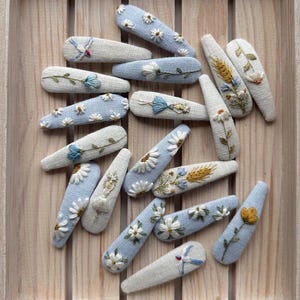 Flower linen hair clips hair accessories Cute baby hair clips Toddler hair clip