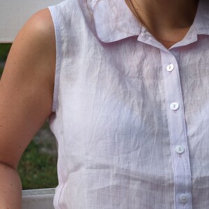 Linen Sleeveless Top Amy image 5