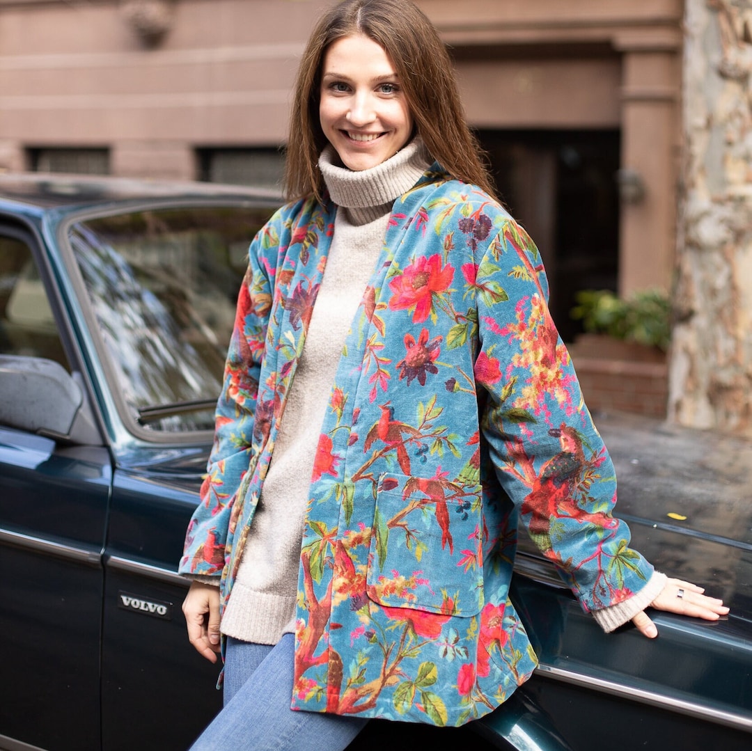 Velvet Kimono Jacket Short Velvet Cardigan Short Kimono Jacket