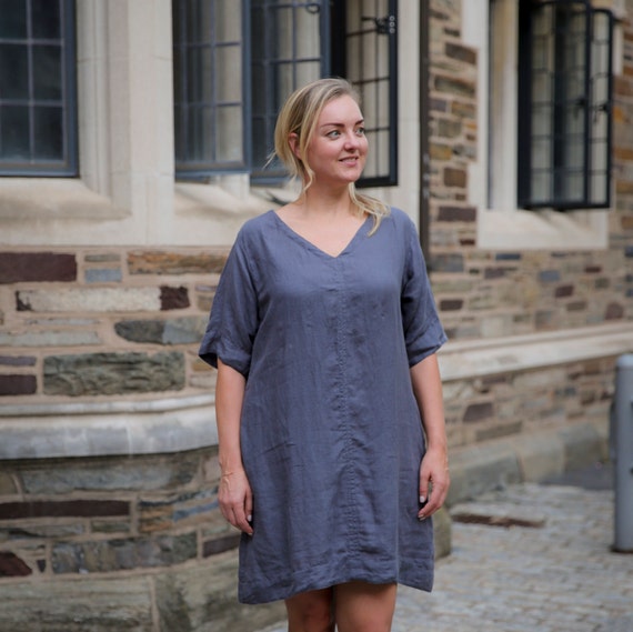 plus size linen dresses usa