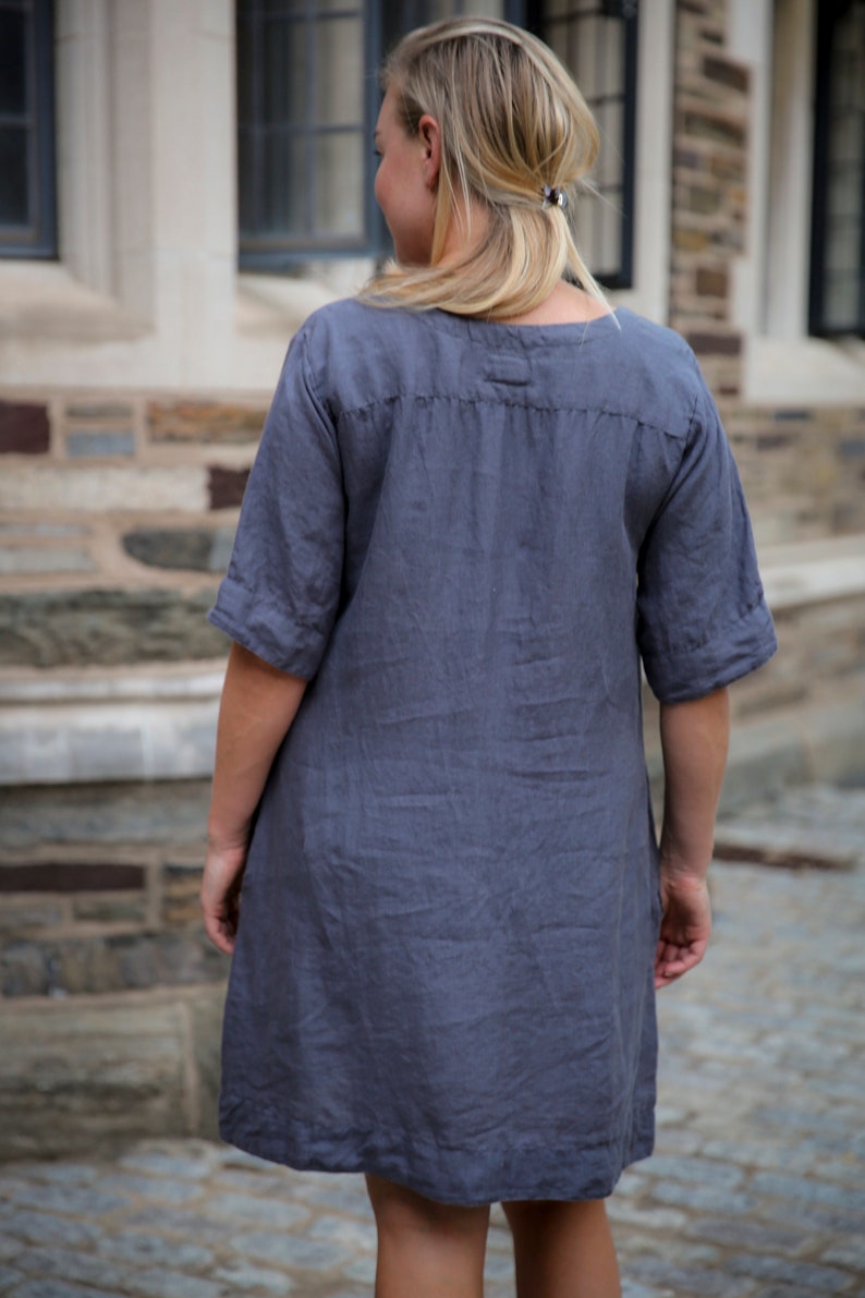 Linen V-Neck Tunic/Dress image 7