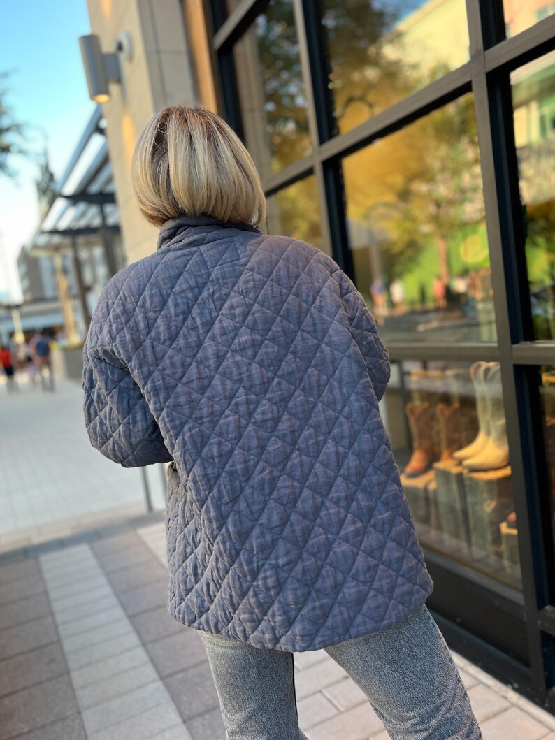 Linen Quilted Jacket Linen Quilted Coat Quilted Jacket Etsy