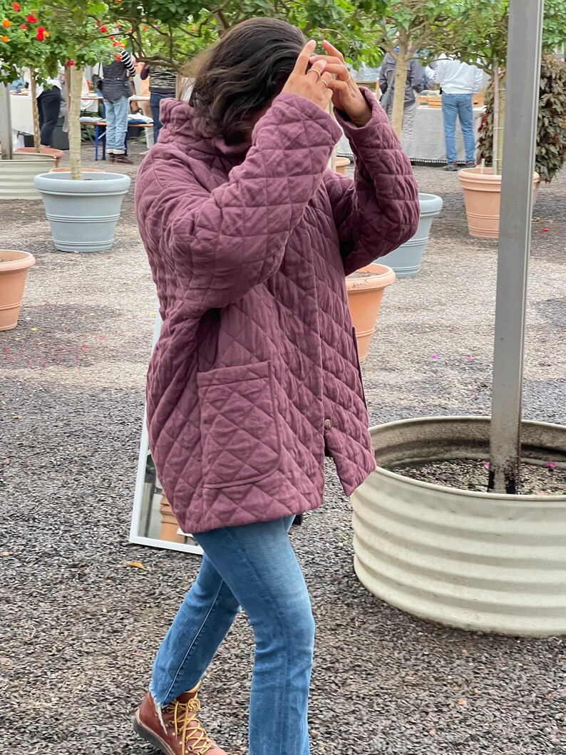 Linen Quilted Jacket Linen Quilted Coat Quilted Jacket Etsy