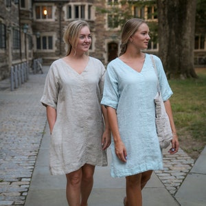 Linen V-Neck Tunic/Dress image 2