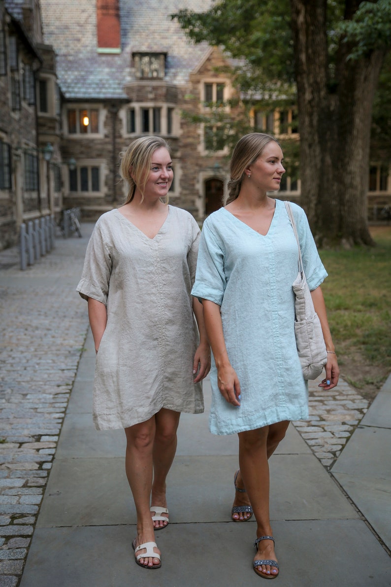 Linen V-Neck Tunic/Dress image 2