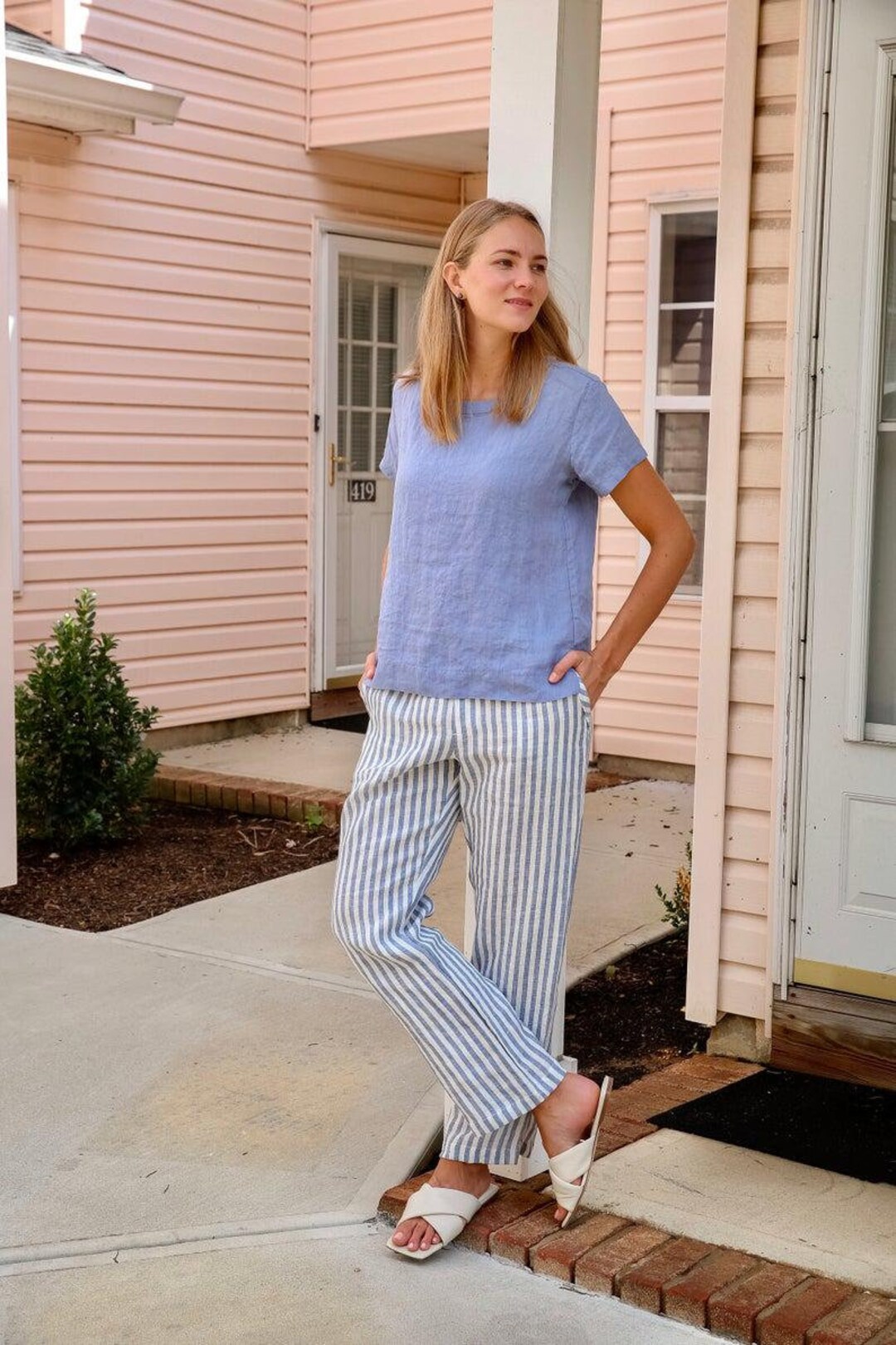 Linen Tee Top , Linen T-shirt , Linen Basic Top , Linen Top - Etsy