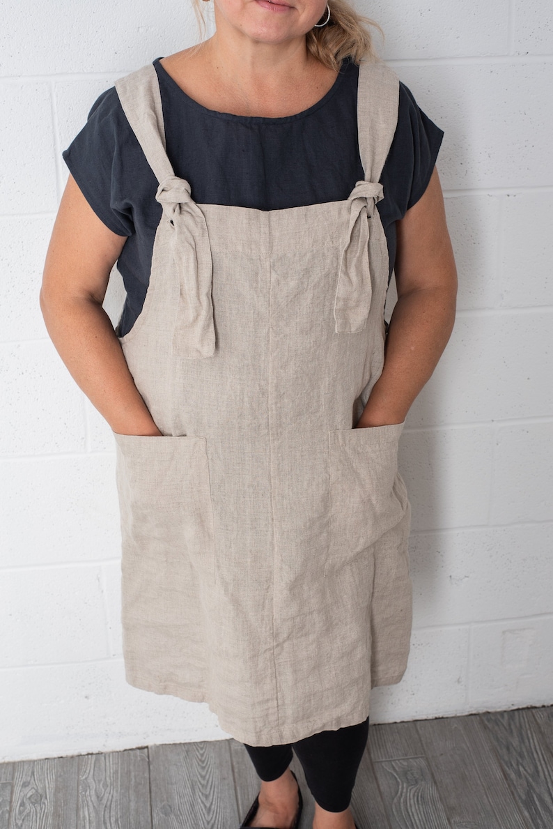 Linen Garden Dress Linen Overall Linen Jumpsuit Linen Etsy