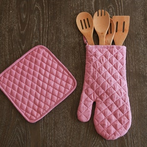 Linen oven mitt kitchen decor , linen kitchen gloves , oven mitts kitchen accessory , eco friendly kitchen mittens natural oven mitt