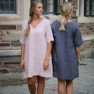 Linen V-Neck Tunic/Dress image 9