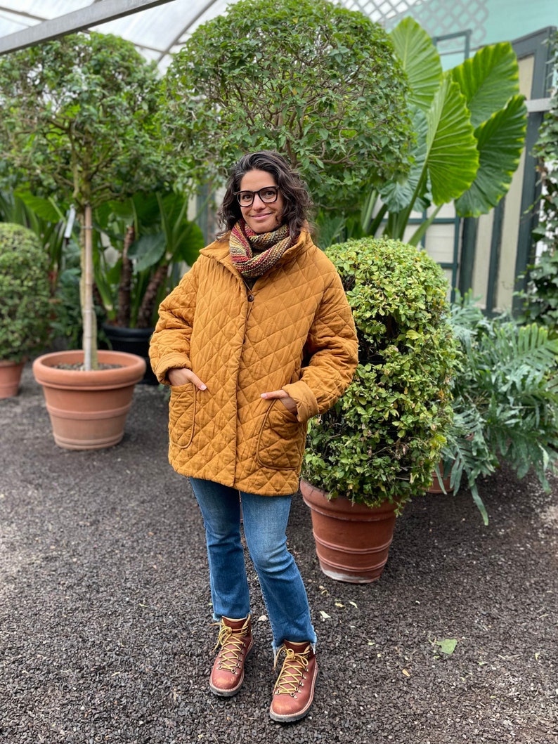 Linen Quilted Jacket Linen Quilted Coat Quilted Jacket Etsy