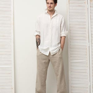 Man Linen Pants , Linen Pants Men Fathers Day Gift From Daughter ...