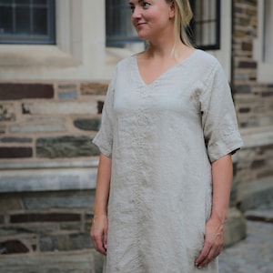 Linen V-Neck Tunic/Dress image 5