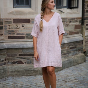 Linen V-Neck Tunic/Dress image 8