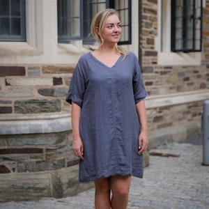 Linen V-Neck Tunic/Dress image 6