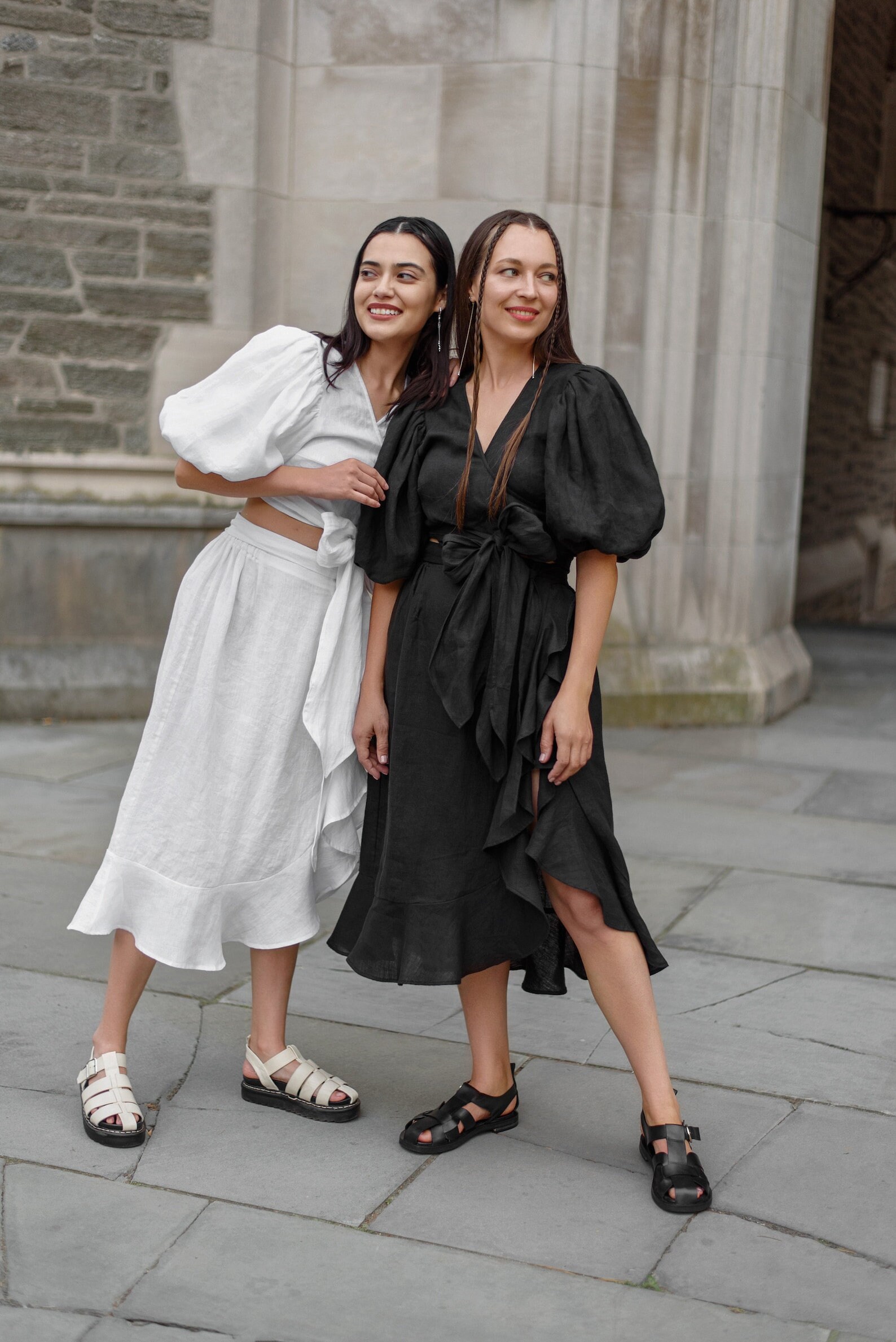 knee length dresses for ladies Victoria Linen Dress