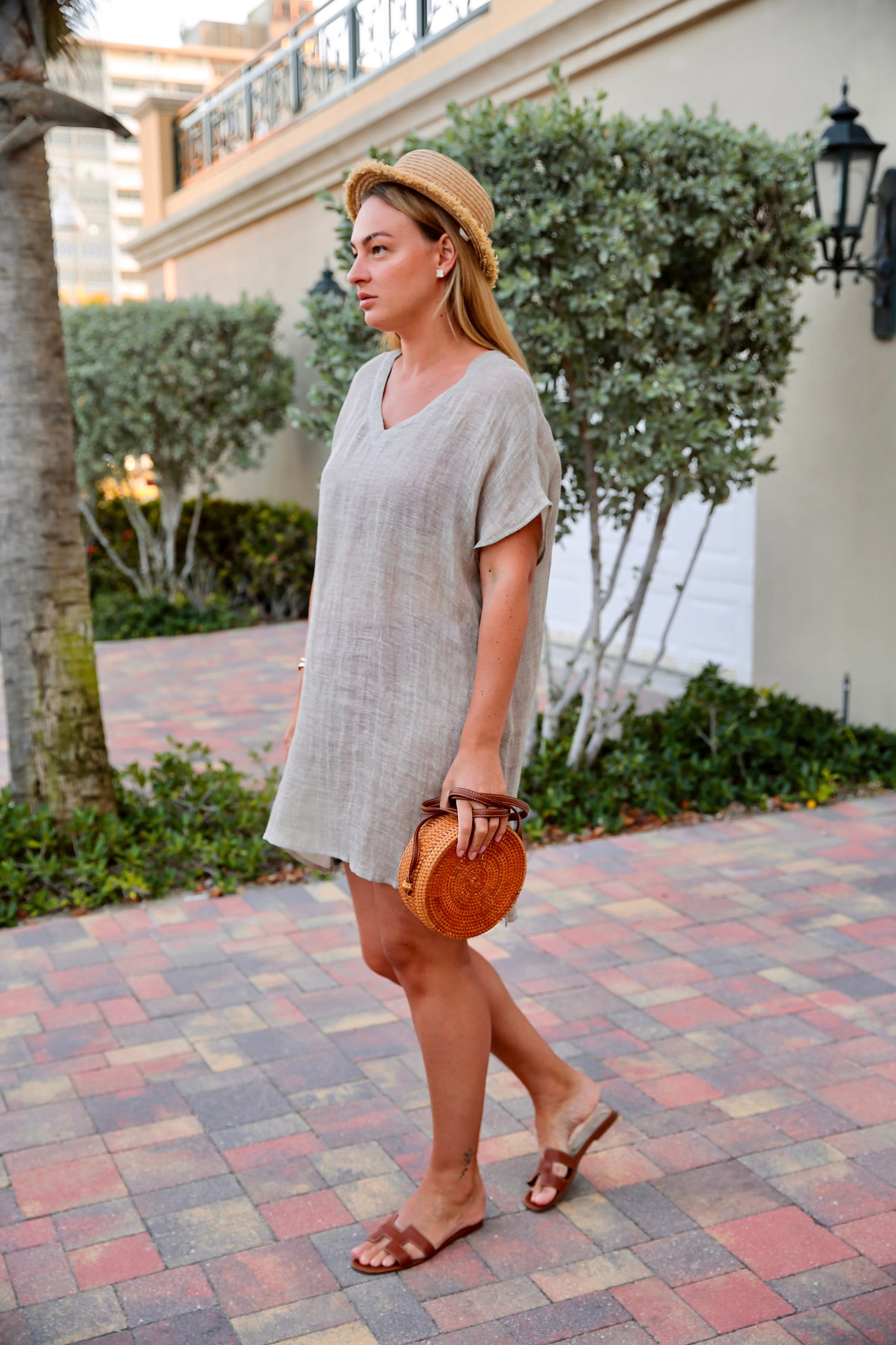 Linen beach cover up dress hotsell