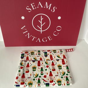 Handmade Microwave Potato Bag Hot Sauce Print