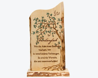 Individual wooden sign family happiness welcome sign decoration display wooden stand wooden stele