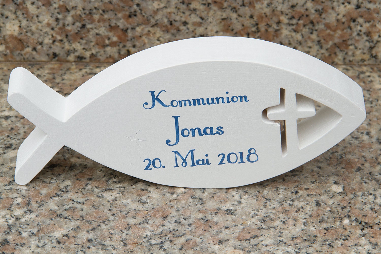 Christlich-orthodoxer Schlüsselanhänger Mit Holzkreuz - Doppelseitig