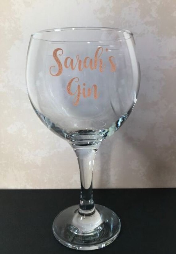 Personalised Gin Glass Named Gin Glass Gift For Her Etsy