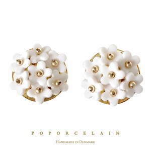 Mini Daisy Cluster Clip-on Earrings SKU: E_032 Porcelain Jewellery; Wedding and Bridal Jewellery ...