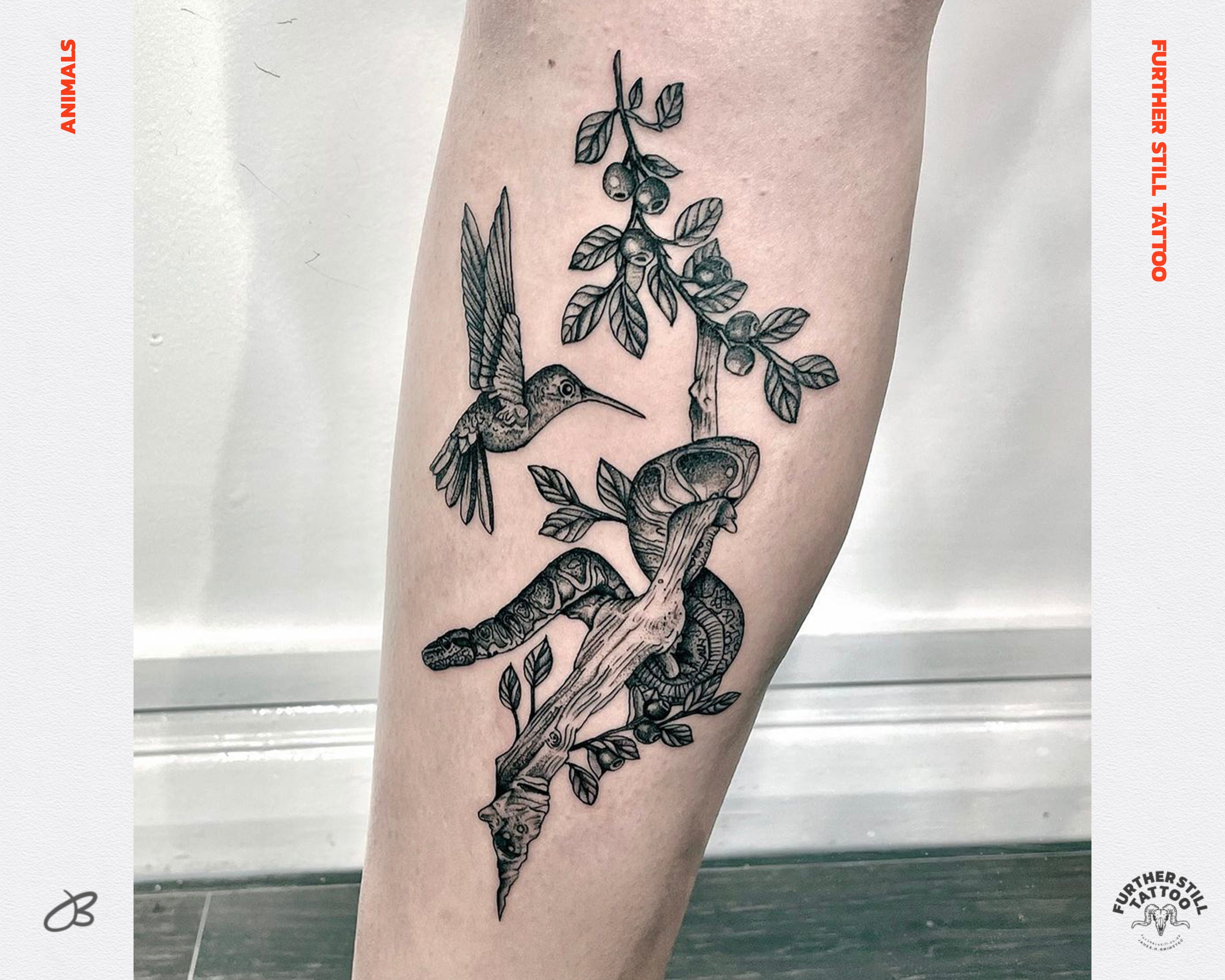 feminine snake tattoo
