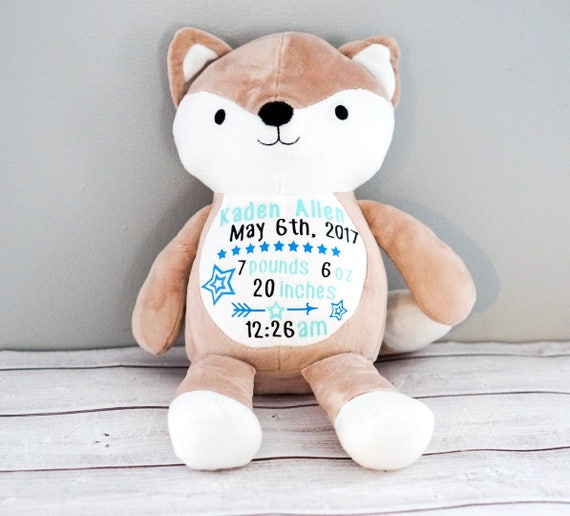 birth stat stuffed animals