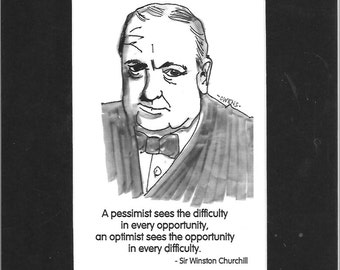 Churchill Caricature Etsy France