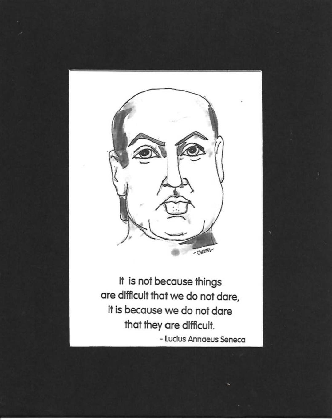 Lucius Annaeus Seneca it is Not Because Things Are Etsy