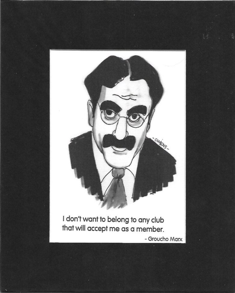 Groucho Marx i Don't Want to Belong to Any Club - Etsy