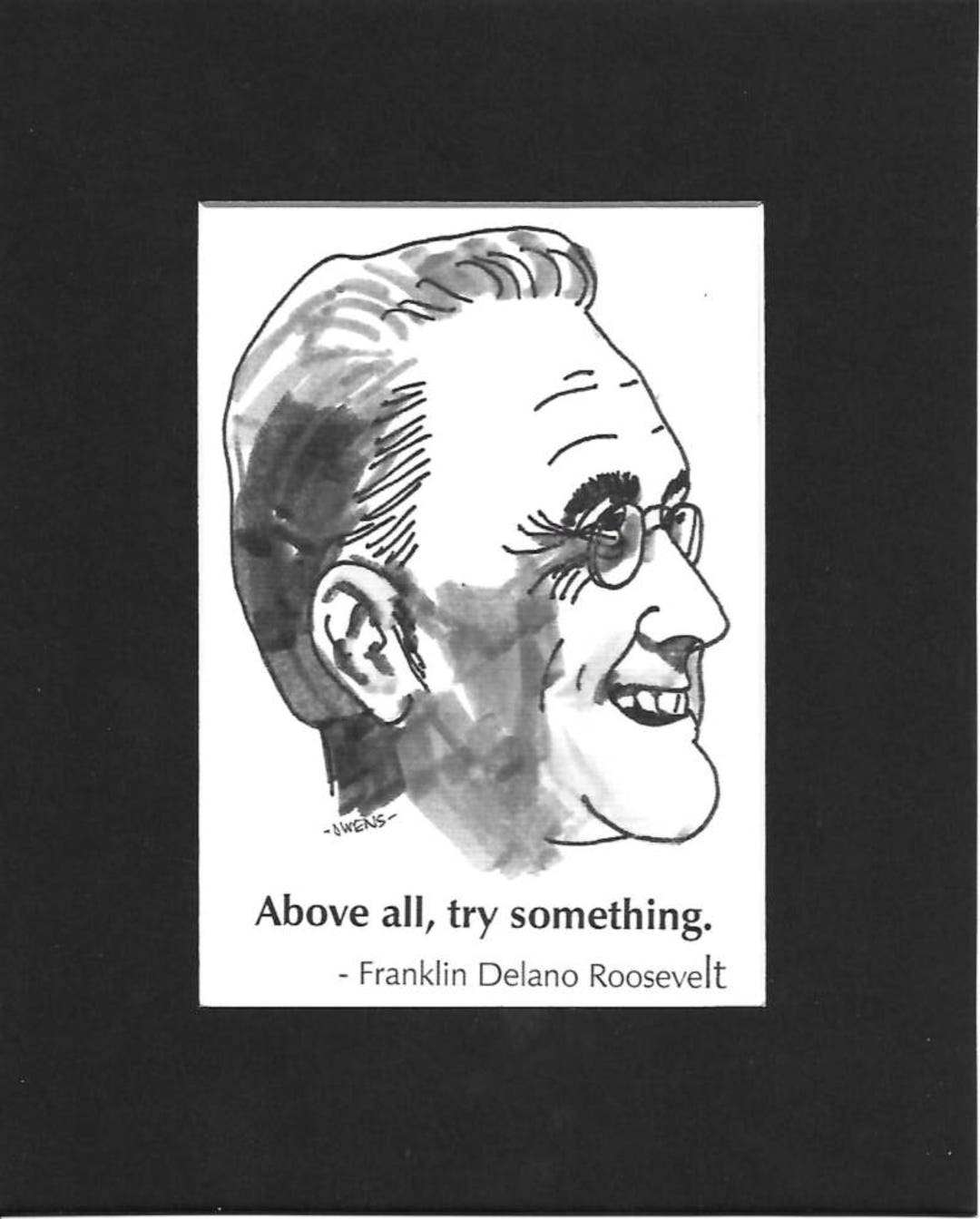 Franklin Delano Roosevelt above All, Try Something. - Etsy