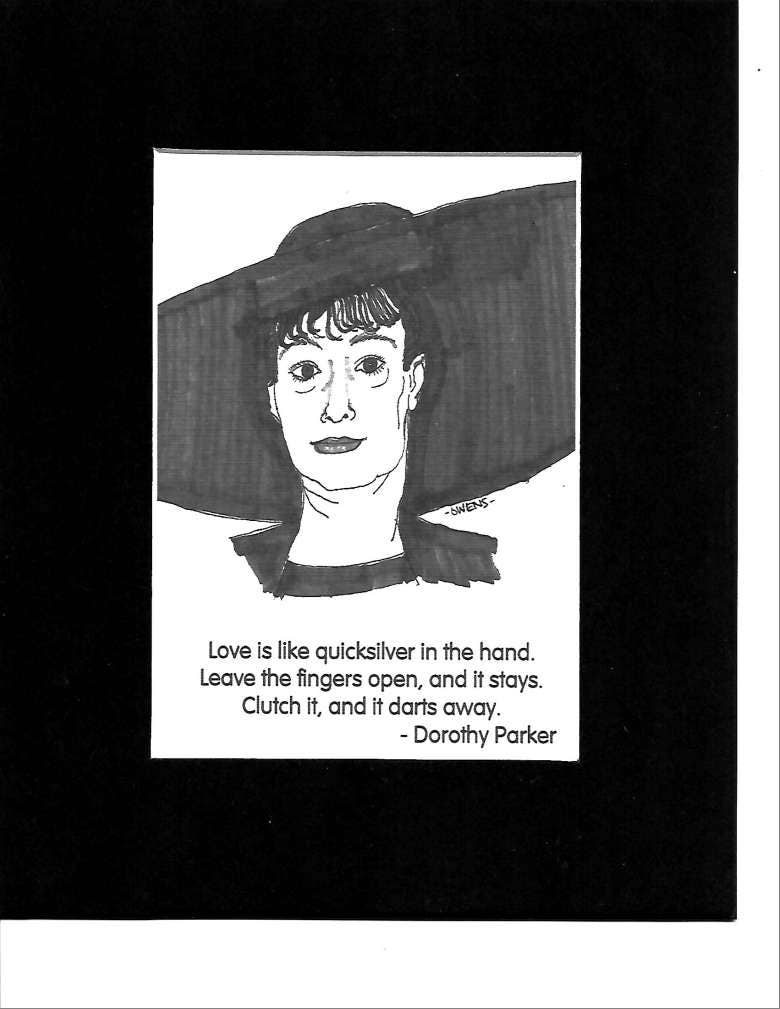 Dorothy Parker love is Like Quicksilver in the Hand. - Etsy Hong Kong