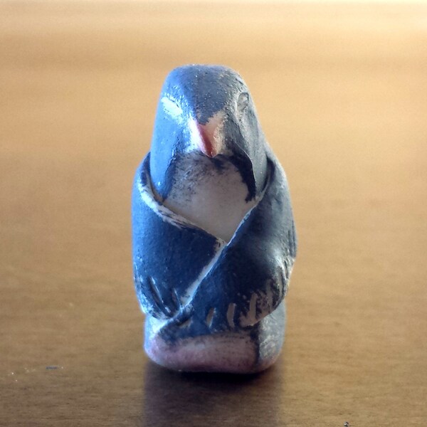 Tiny Animal Peregrine Falcon Handmade Clay Totem Creature Trinket Handmade Artisan Sculpture Magic Object mindfulness