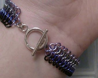 Steven Universe Amethyst Inspired Chainmaille Bracelet
