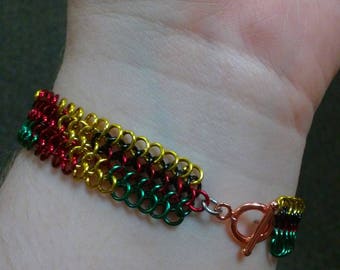 Robin Inspired Chainmaille Bracelet