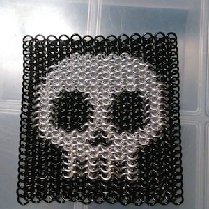 Custom Skull Chainmaille Square