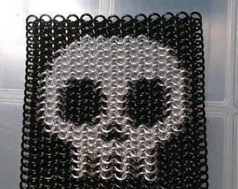 Custom Skull Chainmaille Square