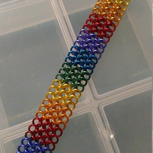 Custom Gay Pride Chainmaille Bracelet